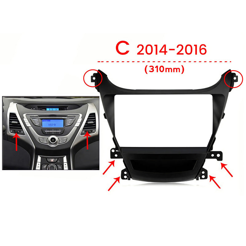 9.5" Radio Frame for Hyundai Elantra 2011-2016