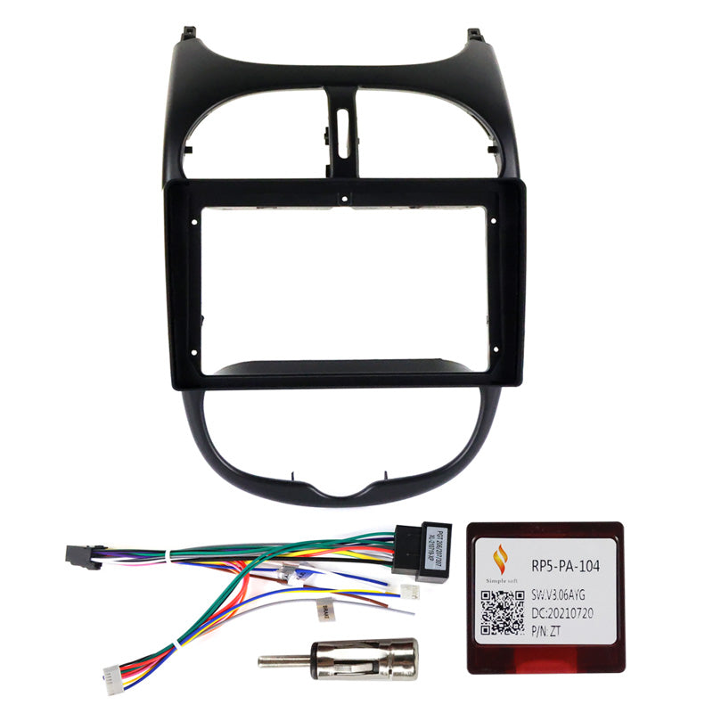 9.5" Radio Frame for Peugeot 206 2004-2008